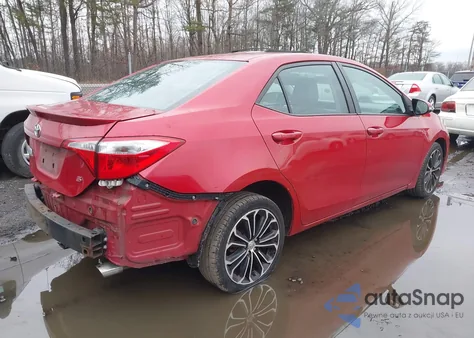 2014 Toyota Corolla S Plus z USA, uszkodzony, nr VIN 2T1BURHE4EC088873